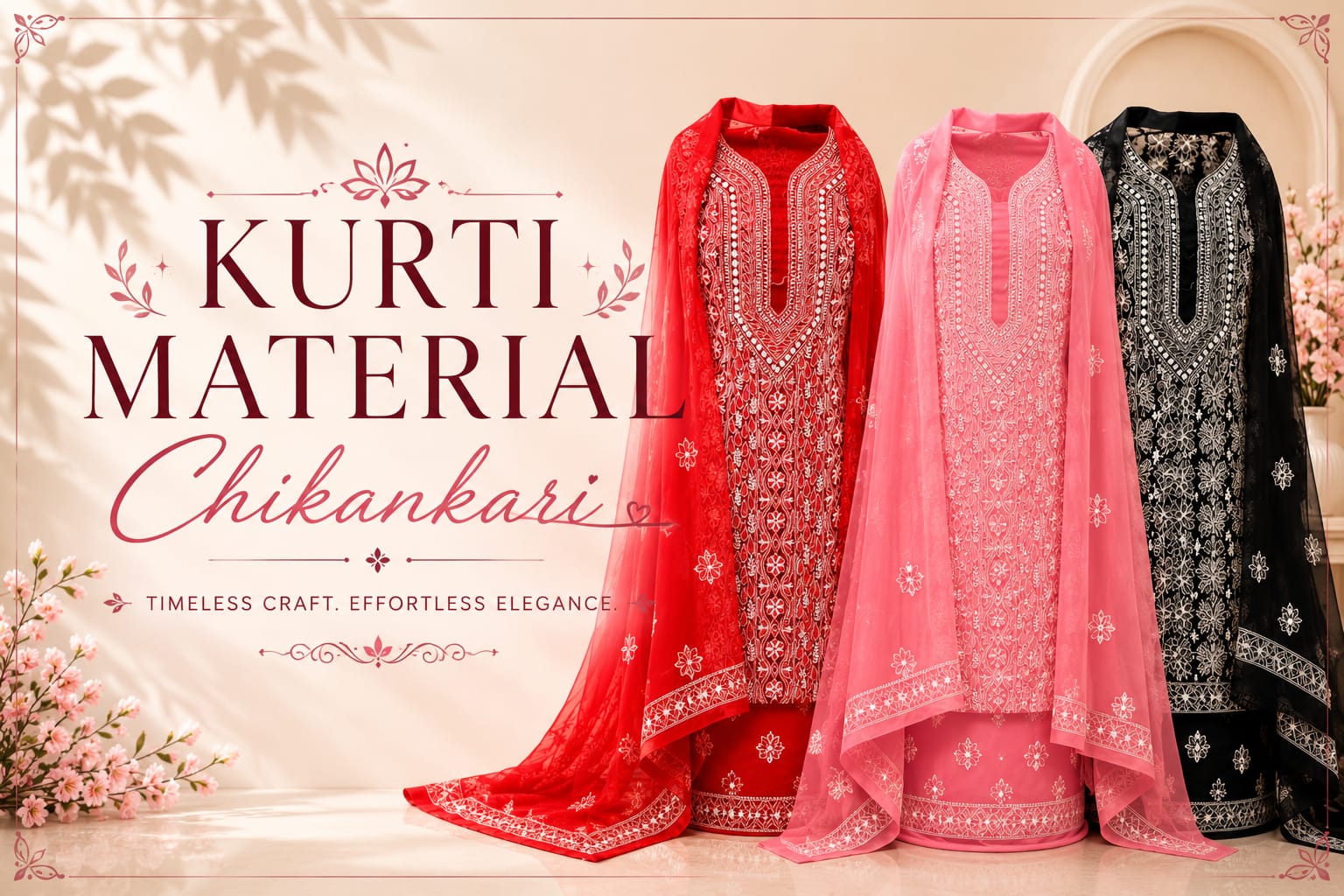 Chiffon Kurti Material